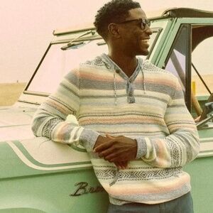 Faherty Cove Hoodie Sweater Poncho Sierra Paradise S